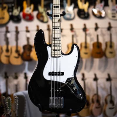 Fender Geddy Lee Jazz Bass - Maple Fingerboard - Black w/Deluxe Gig Bag - Floor Model image 2