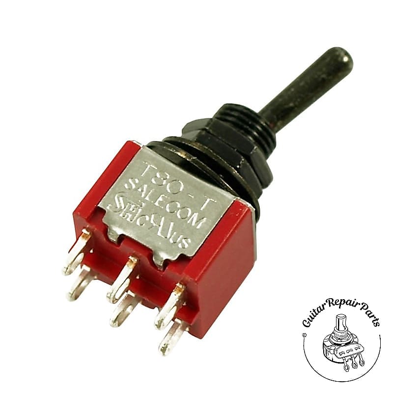 thumbnail image 2 of Salecom T80-T Mini Toggle Switch With Locking Lever - 5A AC/DC, ON-ON Or ON-OFF-ON 2 of 10