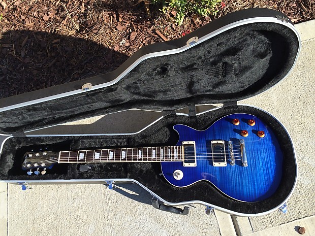 Epiphone Les Paul Standard Blue Burst plus top + EMG JH Het