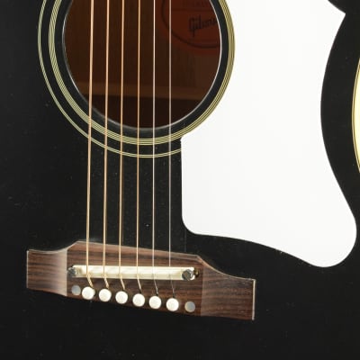 Gibson 60s J-45 Original Adj. Saddle (No Pickup) Ebony 2020 with Case image 3