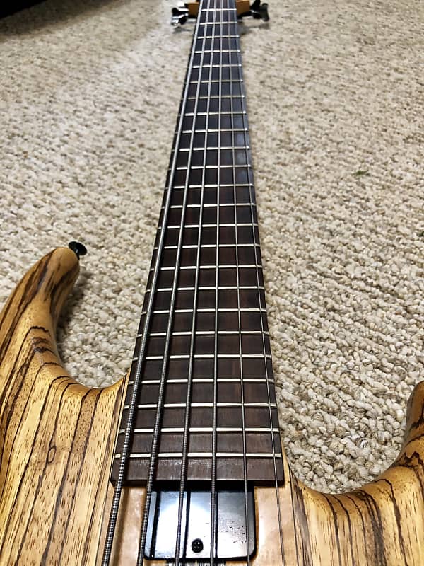 Tobias Basic: 6 string bass guitar Early 90s Zebrawood | Reverb