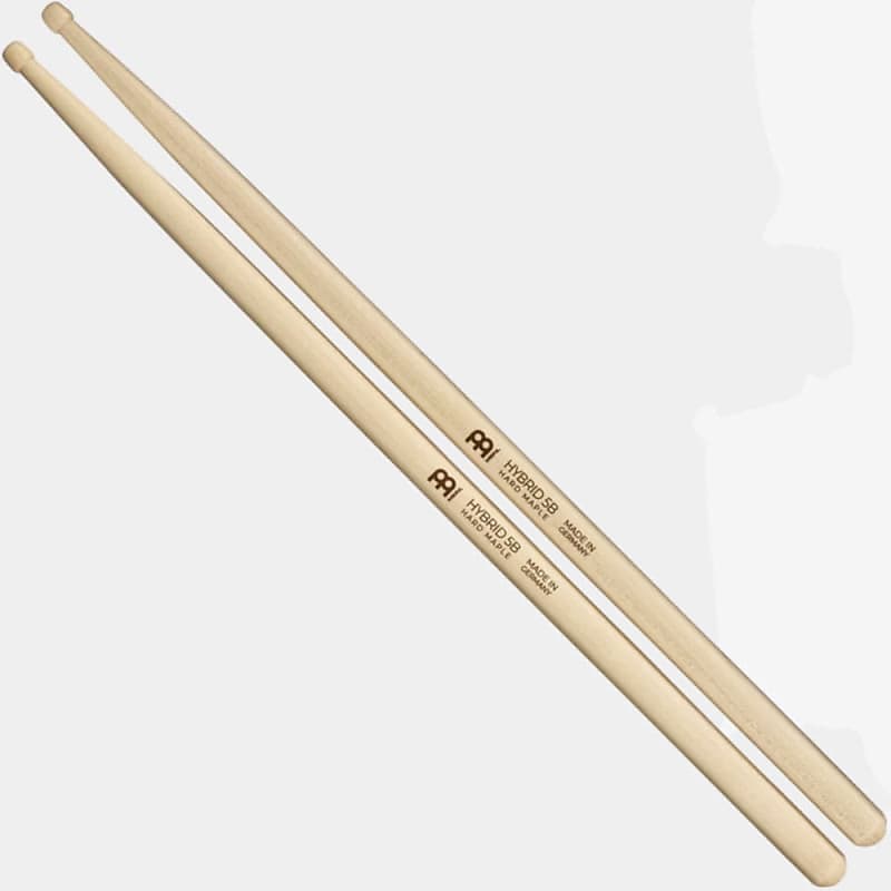 Meinl Hybrid 5b Drum Stick Maple Hybrid Wood Tip Pair image 1