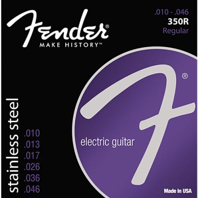 Fender 350R Stainless Steel Electric Guitar Strings Set - REGULAR 10-46 for sale