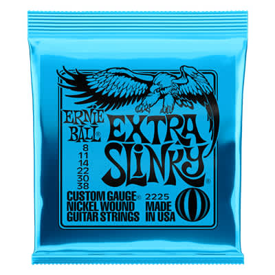 Ernie Ball 2225 Extra Slinky Electric Guitar Strings .008 .038