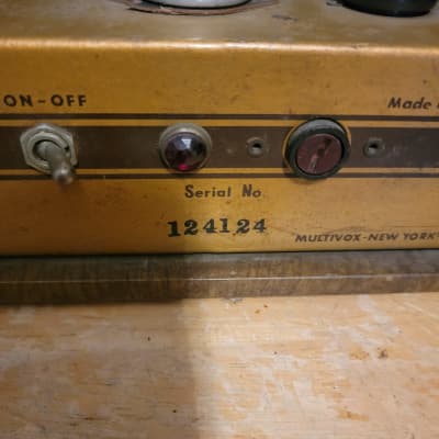 Premier 110 Guitar Harp Amplifier Vintage 1950s All Tube Tan/brown Great Condition image 10