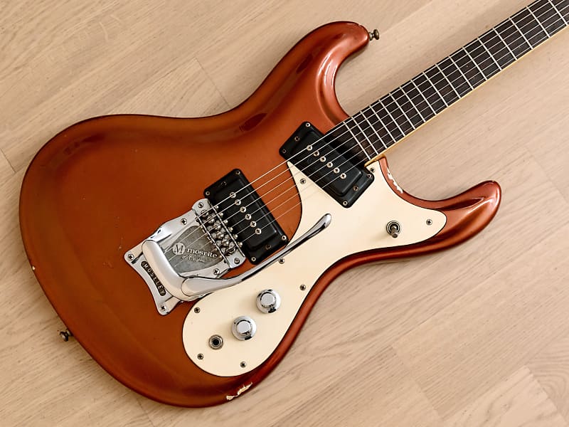 1965 Mosrite Ventures Model Vintage Electric Guitar, Candy Apple Red w/ Case image 1