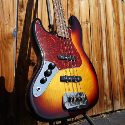 G&L USA Fullerton Deluxe JB - Sunburst/Pine Body Left-Handed 4-String Electric Bass Guitar w/ Gig Bag image 7