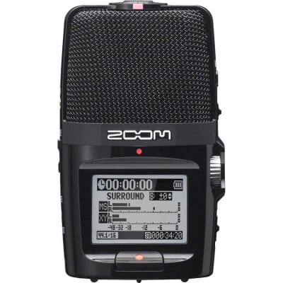 Zoom H2n Stereo/Surround-Sound Portable Recorder, 5 Built-In Microphones, X/Y, Mid-Side, Surround Sound, Ambisonics Mode, Records to SD Card, For Recording Music, Audio for Video, and Interviews image 1