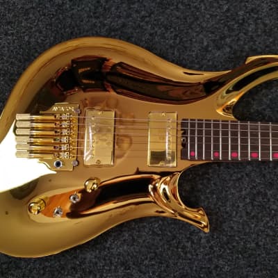 KOLOSS X6 headless Aluminum body electric guitar Gold image 2