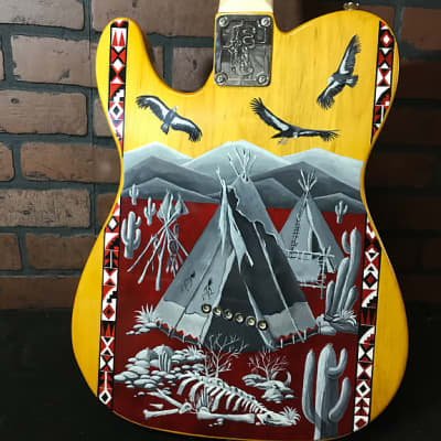 Woodcraft Electric Guitars Multiscale T-Slant Fretted "Native Spirit" Custom Electric Guitar image 6