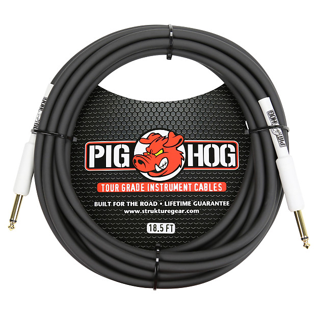Pig Hog PH186 Tour Grade 1/4" TS Instrument Cable - 18.6' image 1