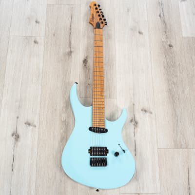 Balaguer Select Diablo Retro 27-Fret Guitar, Roasted Maple Fretboard, Hardtail, Cerulean Blue image 3