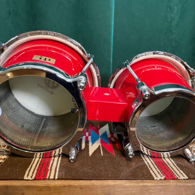 LP Bongos Fiberglass Red Latin Percussion image 2