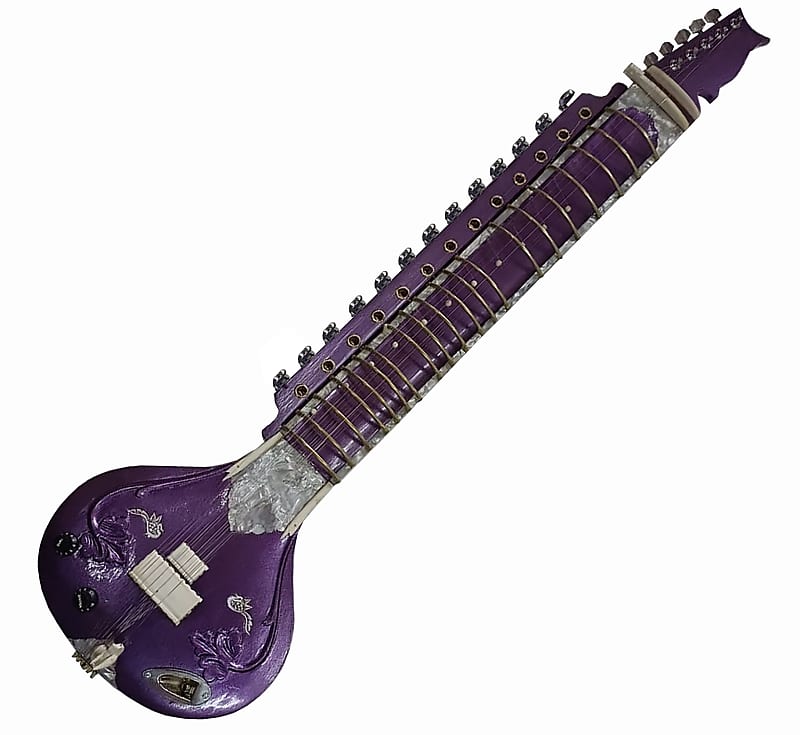 Purple Haze Indian Acoustic Electric Ravi Shankar Sitar | Reverb UK