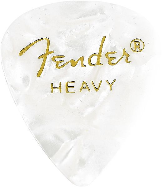 Fender 351 Shape Premium Picks, Heavy, White Moto, 144 Count 2016 image 1