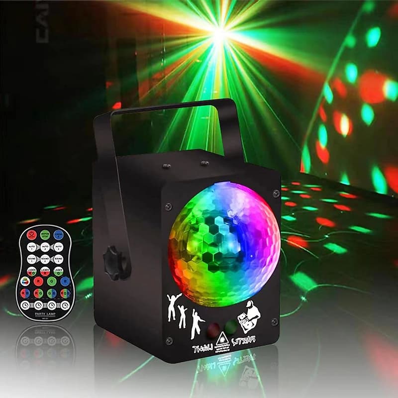 Disco Light RGB Sound Activated Laser DJ Party Lights USB Strobe