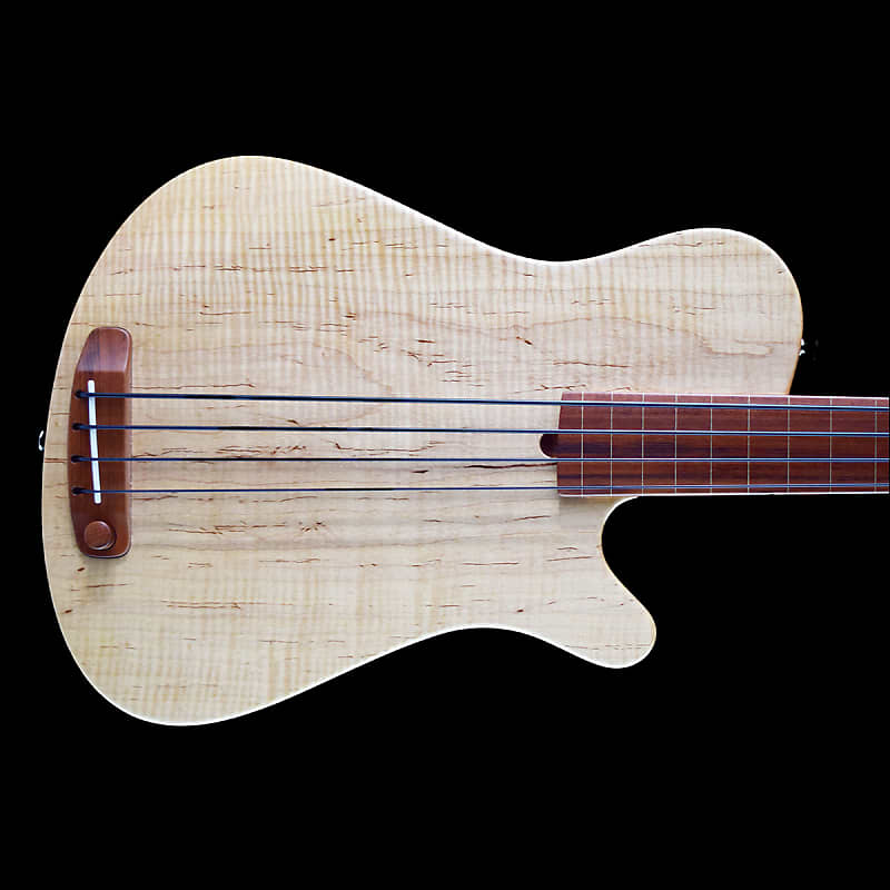 Rob Allen Mouse 30" Flamed Maple Lined Fretless image 1