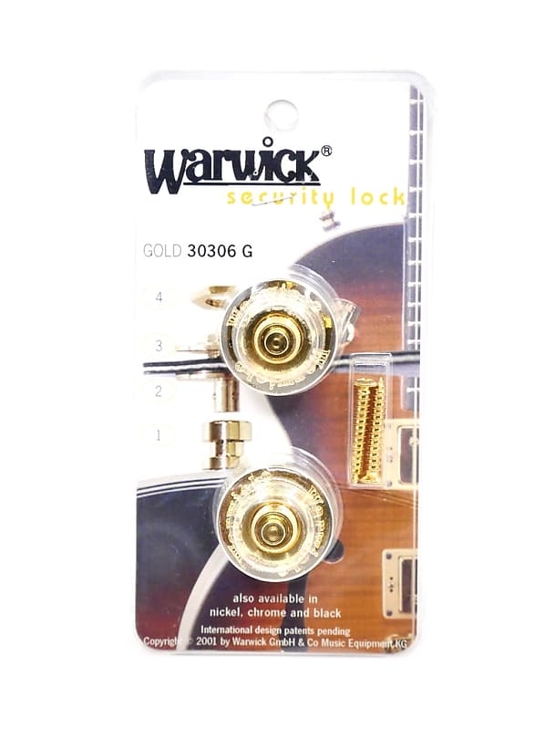 Warwick Strap Lock Set Gold (A2hh) Reverb