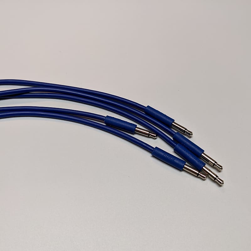 Skinny Patch Cable for Eurorack 18in (45cm) - Pack of 5 Blue image 1