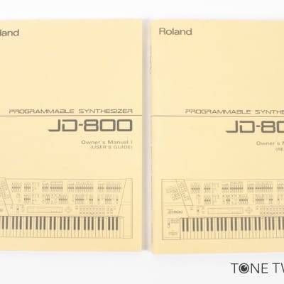 Roland JD-800 Owners Manual Set Instructions Book operation VINTAGE SYNTH DEALER