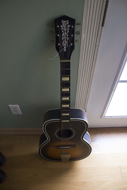 Old Kraftsman Sunburst Parlor Guitar image 1