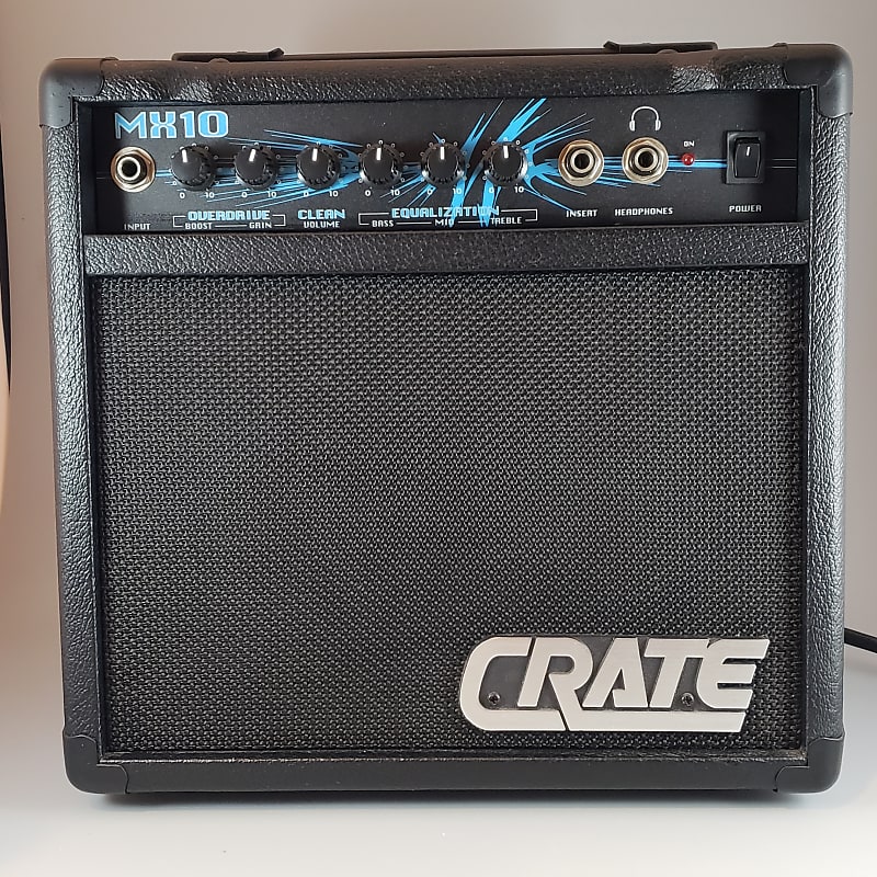 Crate MX10 Electric Guitar Amp Amplifier With Overdrive Black | Reverb