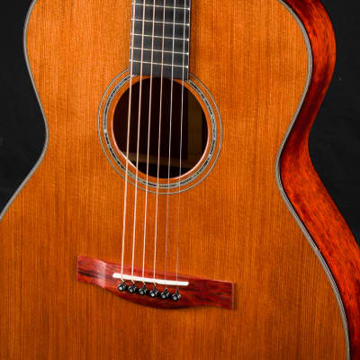 Santa Cruz OM Rare Figured Pernambuco and Fort Ross Chapel Redwood Custom NEW image 7