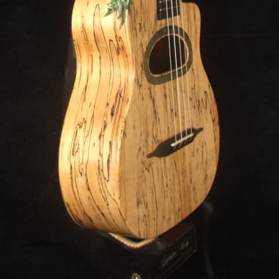 Bruce Wei Solid Spalted Maple Gypsy Tenor Ukulele, MOP Inlay GY17-2110 image 2