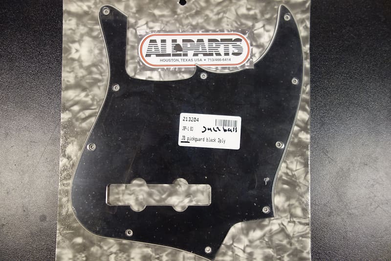 Allparts PG 0755-033 Black 3-ply Pickguard for J. Bass image 1