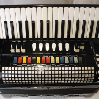 6563 - Black Excelsior Electronic Piano Accordion LMM 41 120 image 2