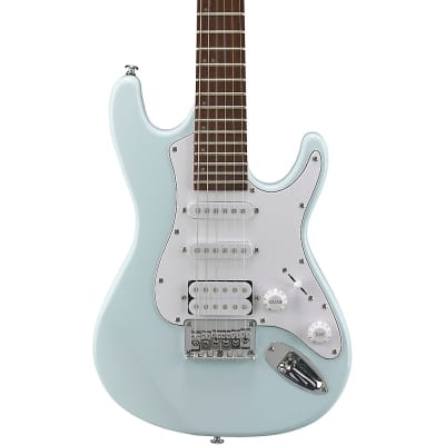Mitchell TD100 Short-Scale Electric Guitar Powder Blue 3-Ply White Pickguard for sale