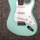 2015 Fender Jeff Beck Stratocaster electric guitar made in USA Hardshell case sea foam green