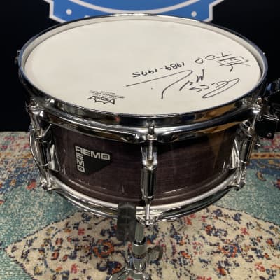 Russ McKinnon's, Tower of Power Remo 13x5.5" Custom Snare Drum 1980's - Purple Stain image 8