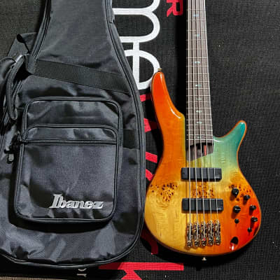 Mint Ibanez SR1605DW SR Premium 5-String Electric Bass Guitar - Autumn Sunset Sky… for sale