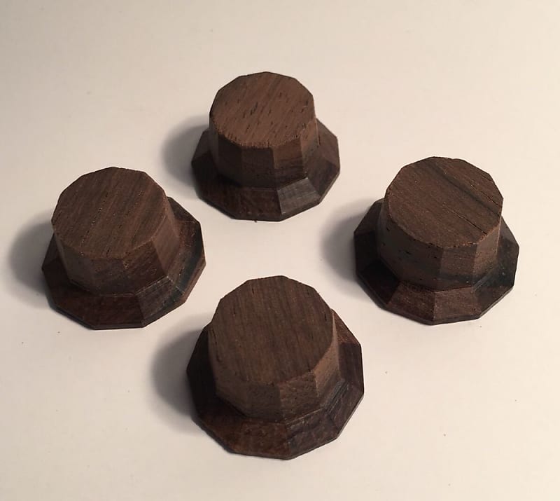 Guilford Brazilian Rosewood 11 Sided Facet Cut Guitar Knobs - Set Of 4 - USA image 1