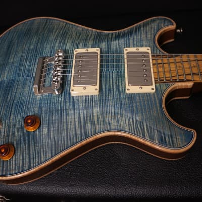 Knaggs Guitars Keya in Blue Marlin with T1 Top & Back w/ Pale Moon Ebony Fretboard image 9