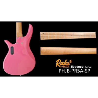 Raku Phantom Body Jazz Bass – Elegance Series – PHJB-PR5A-SP (Power Boost) image 2