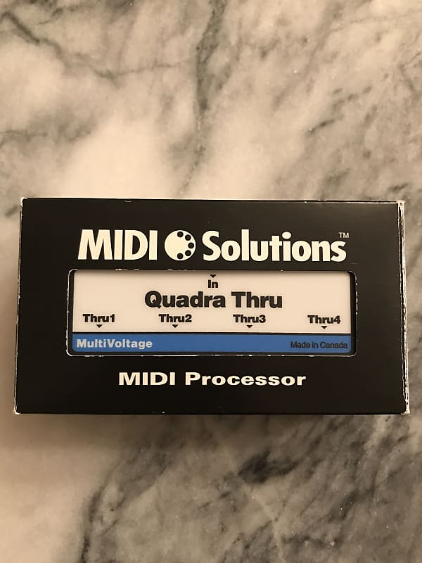 MIDI Solutions Quadra Thru 4 Output MIDI Thru Box Reverb