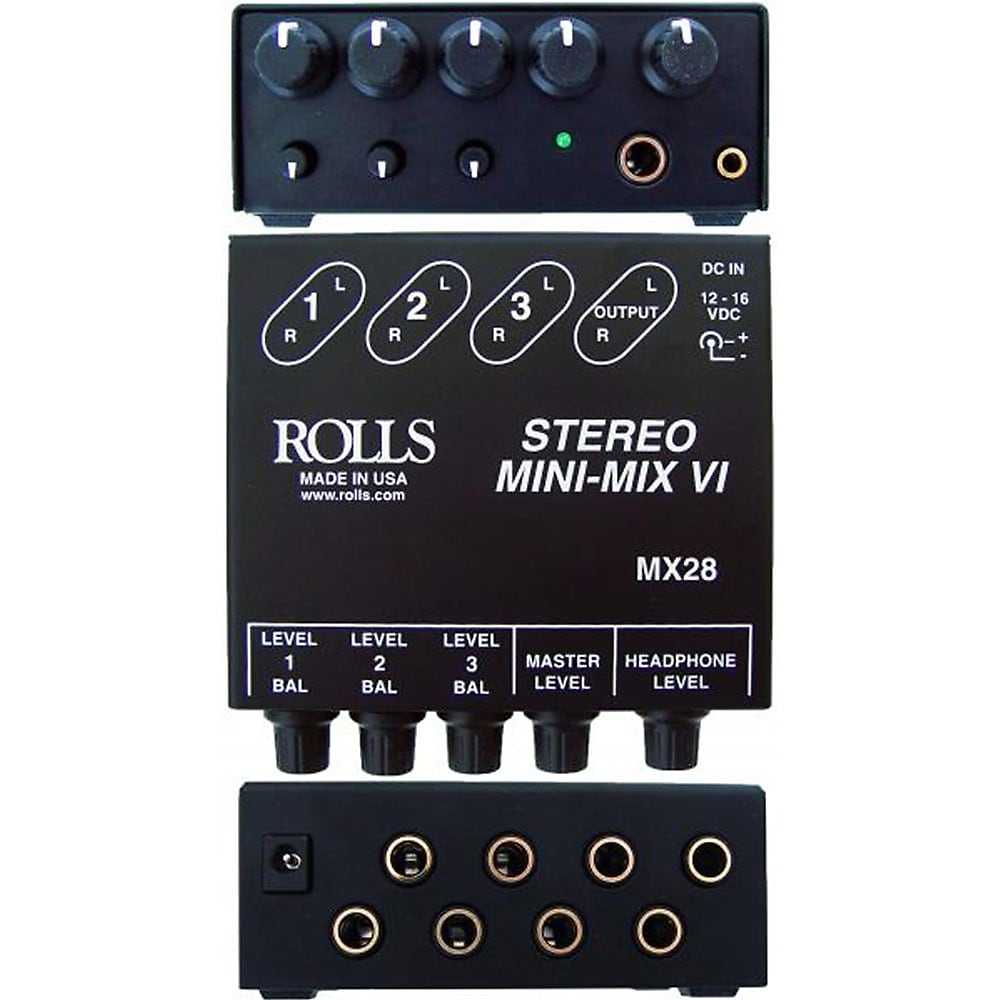 Rolls MX28 MiniMix VI Stereo Mixer Reverb