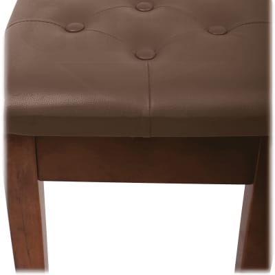 GRIFFIN Brown Leather Piano Bench Wood Keyboard Seat Music Storage Guitar Stool image 3