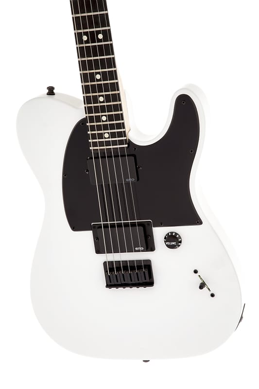 Fender Jim Root Telecaster Electric Guitar Ebony FB, Flat White image 1