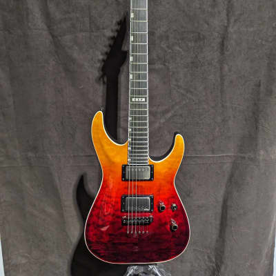 ESP E-II Horizon NT-II Tiger Eye Amber Fade Electric Guitar w/ Hardshell Case image 1