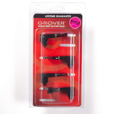 Grover 144BC Mini Bass Guitar Tuning Machines 2 + 2, Black Chrome image 2