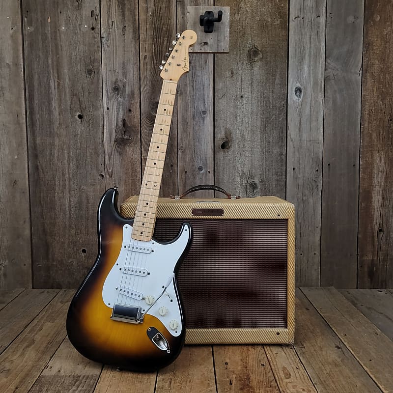 Fender Stratocaster Sunburst and Tweed Vibrolux 5F11 Amplifier One Owner Vintage 1957 image 1