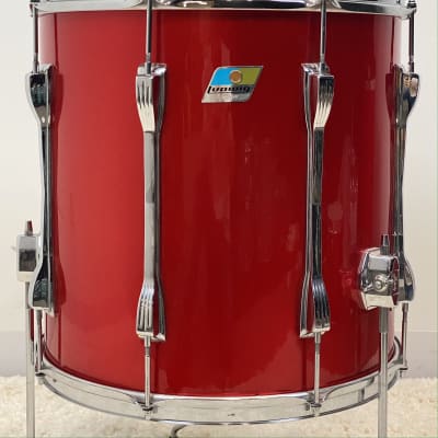 Ludwig 70s Mach 4 drum set 13/16/24/5x14 Supra and canister throne. Red Silk image 19