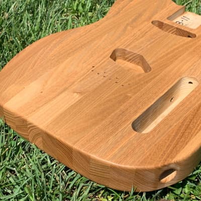 All-Natural Series: Catalpa 1" Strips Tele (Woodtech, USA) Finished in Natural Linseed Oil & Beeswax image 5