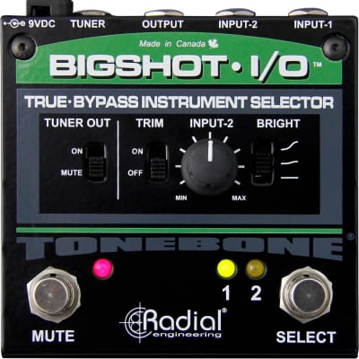 Radial Engineering BigShot i/o True Bypass Instrument Selector Pedal NEW