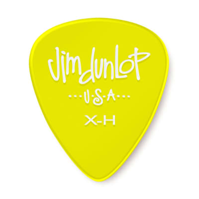 Dunlop Gels Vivid Yellow Extra Heavy Picks, Translucent Polycarbonate, 12-Pack (486-XH) image 2