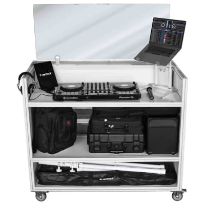 Odyssey MDJ65W Majestic Portable DJ Booth with 65″ Flat Screen Monitor Cabinet image 2