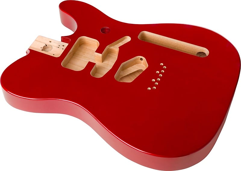 Genuine Fender Deluxe Series Telecaster SSH Body Modern Bridge, CANDY APPLE RED image 1